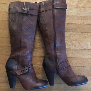 Arturo Chiang 8.5 M Brown Leather Knee High Boots